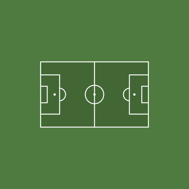 Soccer field. Vector icon illustration Flat design Soccer field. Vector icon illustration Flat design sports training camp stock illustrations