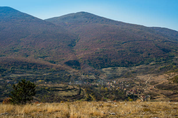 istock Mountain landscape woods,hills, clouds and sky, Serbia 1069804972