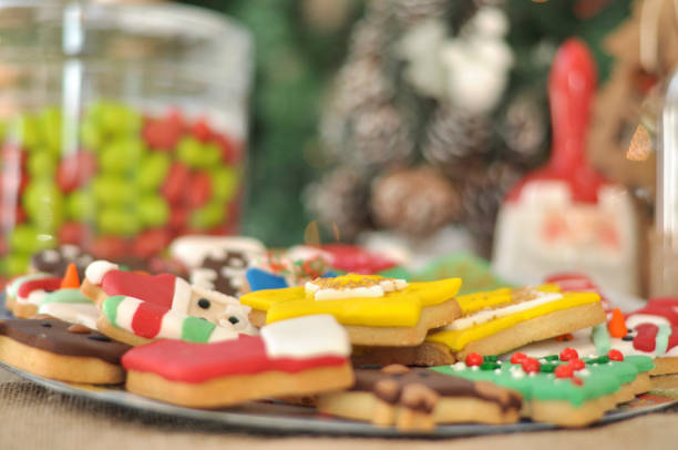 istock Colourful Christmas Cookies with Christmas decoration 1069806290