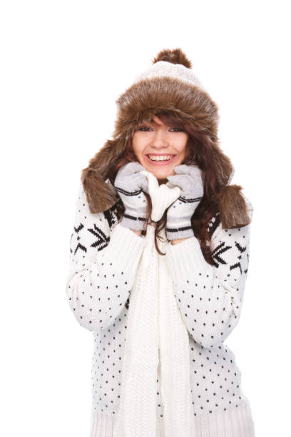 istock Cute woman in winter outfit 1069811512