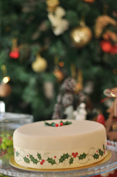 istock Delicious Marzipan Christmas Cake 1069818028