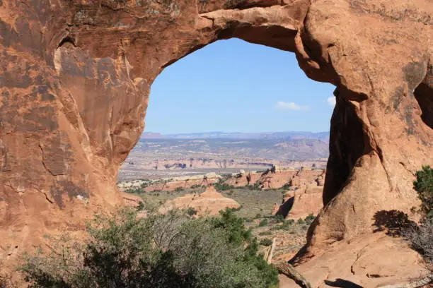 Arch overlooking Arches National Park