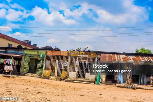 Street View Stock Photo - Download Image Now - Street, Africa, Nigeria