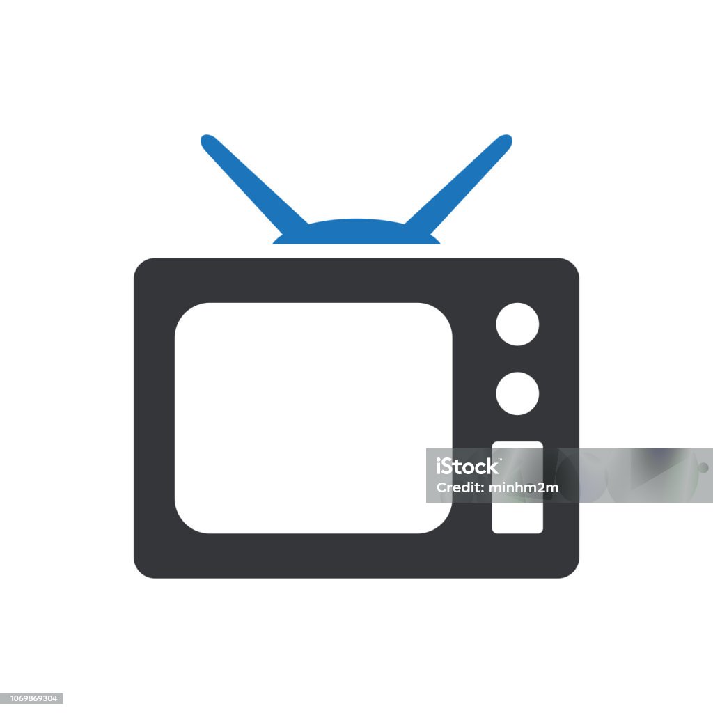 Television Icon Entertainment - Television Icon Television Industry stock vector