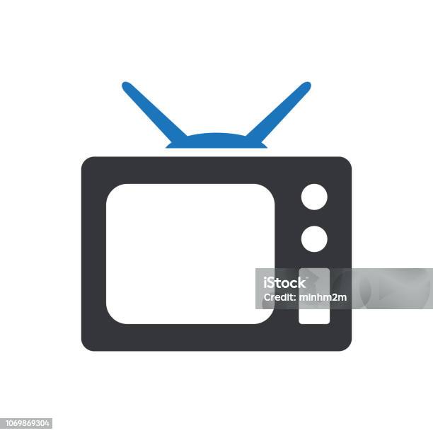 Television Icon Stock Illustration - Download Image Now - Television Industry, Television Set, Icon Symbol
