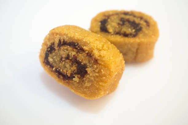 Makroudh, special Maghrebi sweet pastry. Isolated over white background