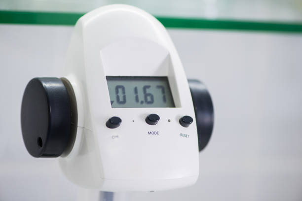 modern devices for analysis and testing of dairy products. test laboratory of a milk factory