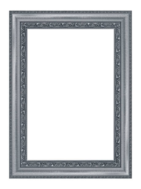istock The antique gold frame on the white background 1069879336