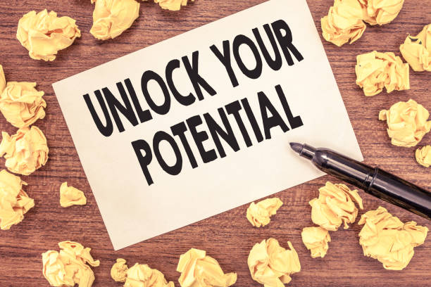 istock Conceptual hand writing showing Unlock Your Potential question. Business photo showcasing Maximize your Ability Use God given gift 1069879512