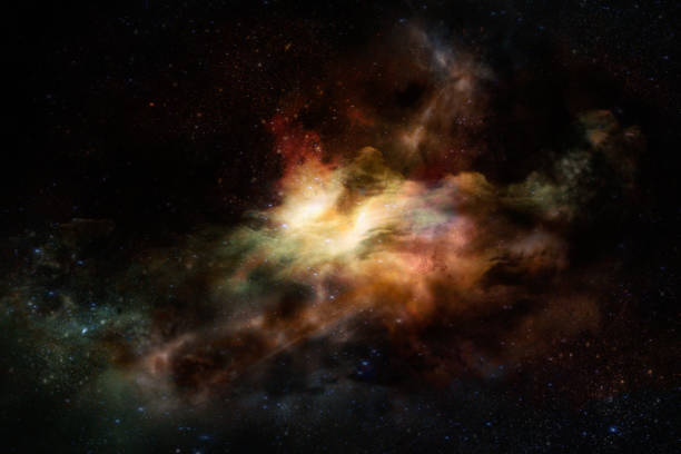 Space background with nebula and stars for use with projects on science, research and education. The elements of this image furnished by NASA.