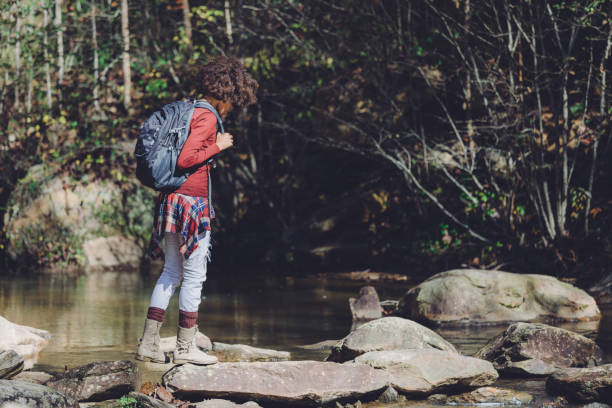 istock woman hiking by the river 1069895514
