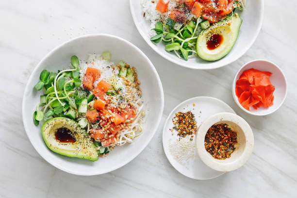 istock Poke bowls with ponzu dressing 1069897326