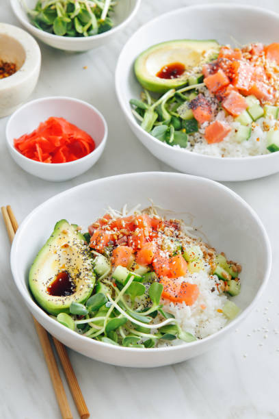 istock Poke bowls with ponzu dressing 1069897330