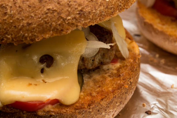 istock toasted burger with meat and melted cheese 1069897378