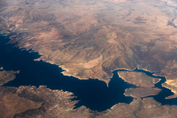 istock Top view of Kizilirmak river in Turkey 1069900328