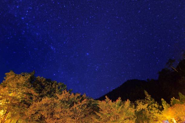 istock Night sky with stars and milky. 1069900472