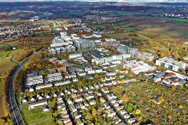 istock Eschborn from the air 1069907560