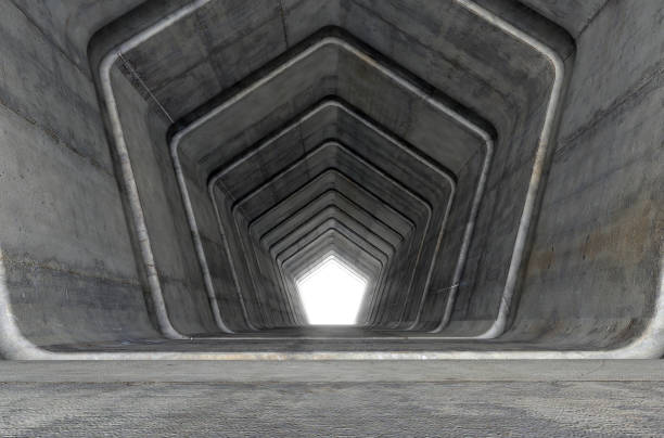 Abstract Geometric Shapes Tunnel