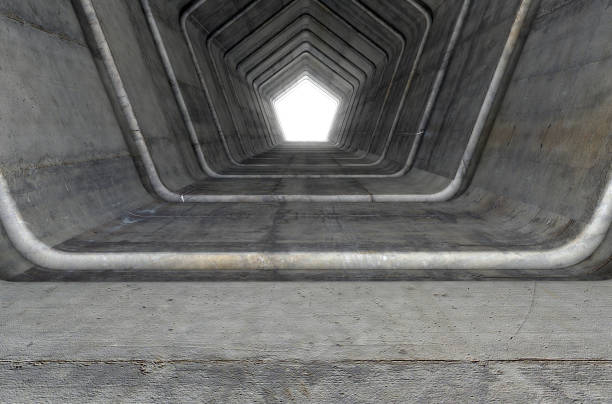 istock Abstract Geometric Shapes Tunnel 1069907940
