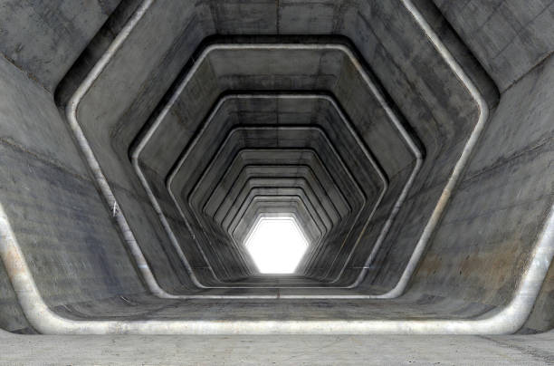 istock Abstract Geometric Shapes Tunnel 1069907942