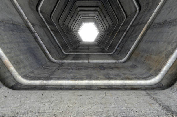 istock Abstract Geometric Shapes Tunnel 1069907944