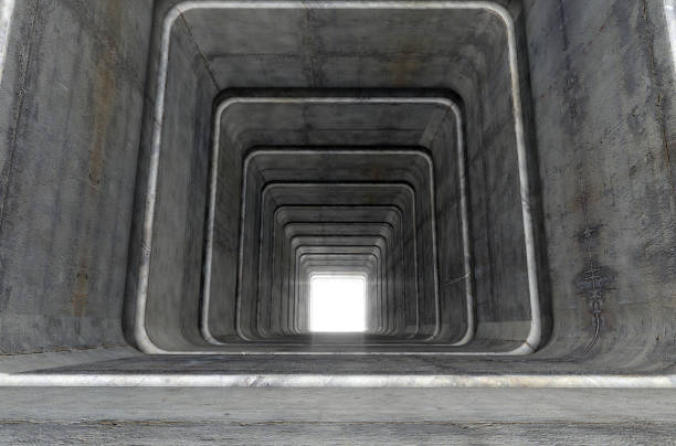 istock Abstract Geometric Shapes Tunnel 1069908040