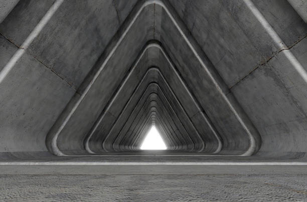 istock Abstract Geometric Shapes Tunnel 1069908074
