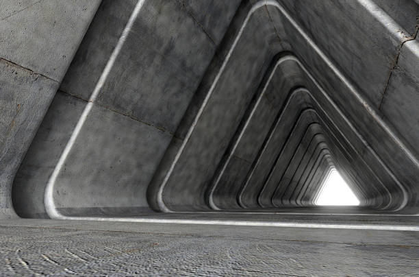 istock Abstract Geometric Shapes Tunnel 1069908094
