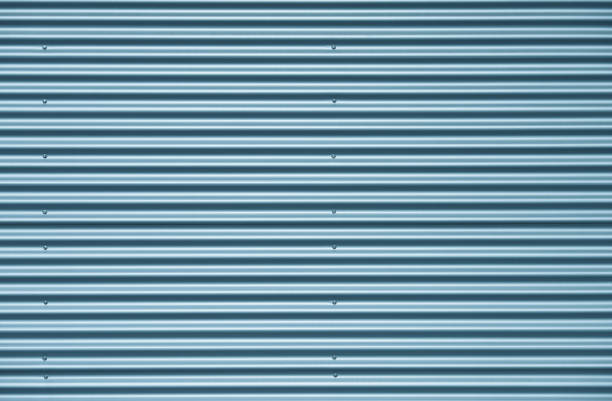 istock Blue silver corrugated metal background 1069919834