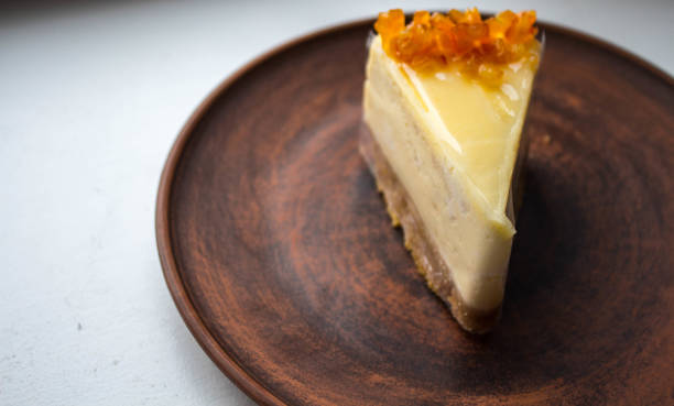 istock a cheesecake with candied fruit on a plate 1069922008