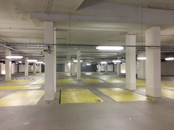 istock Empty parking lot. No Cars 1069927880