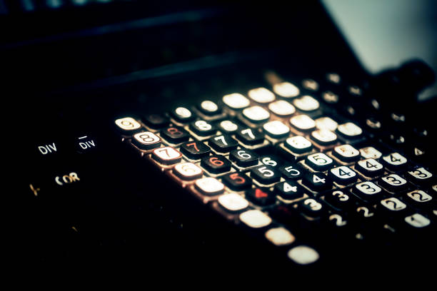 istock Old Vintage Antique Metal Calculator 1069928466