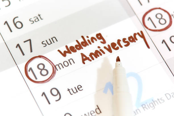 istock Date in diary circled and marked 