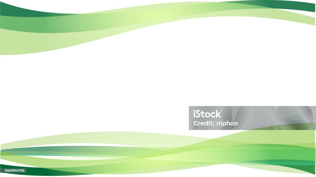 The Abstract vector image  Green wave on white background. Green Color stock vector