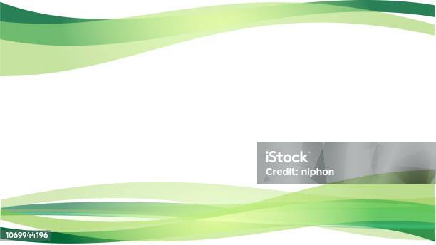 The Abstract Vector Image Green Wave On White Background Stock Illustration - Download Image Now