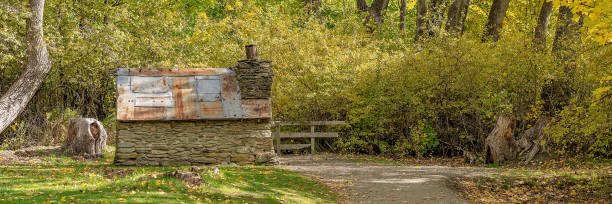 istock Historic Old Hut In A Forest 1069947284
