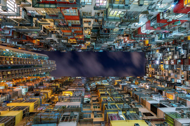 istock The old building at night, Hong Kong. 1069947384
