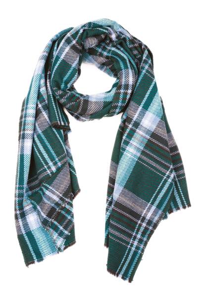 istock Blue wool scarf isolated on white background. 1069952946