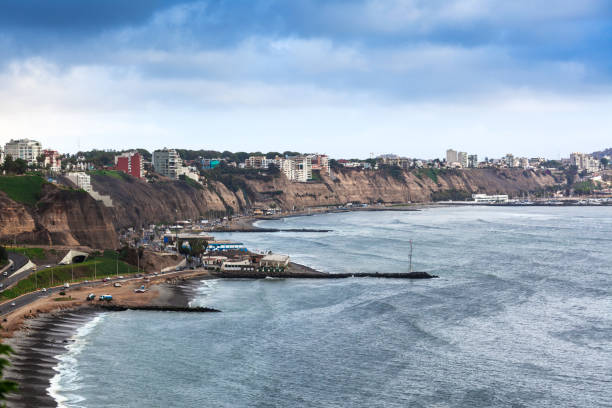 istock coastline and coastal road in Lima 1069953036