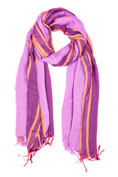 istock Silk scarf. Pink silk scarf isolated on white background 1069953428