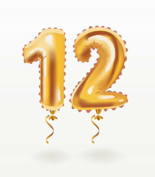 kasteel extase januari The Number For Birthday Balloon Number Twelve Stock Illustration - Download  Image Now - Birthday, Circa 12th Century, Anniversary - iStock