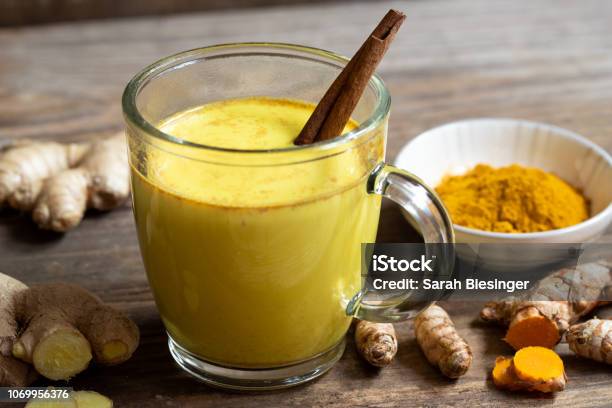 Indian Golden Milk In Colds Stock Photo - Download Image Now - Turmeric, Ayurveda, Milk