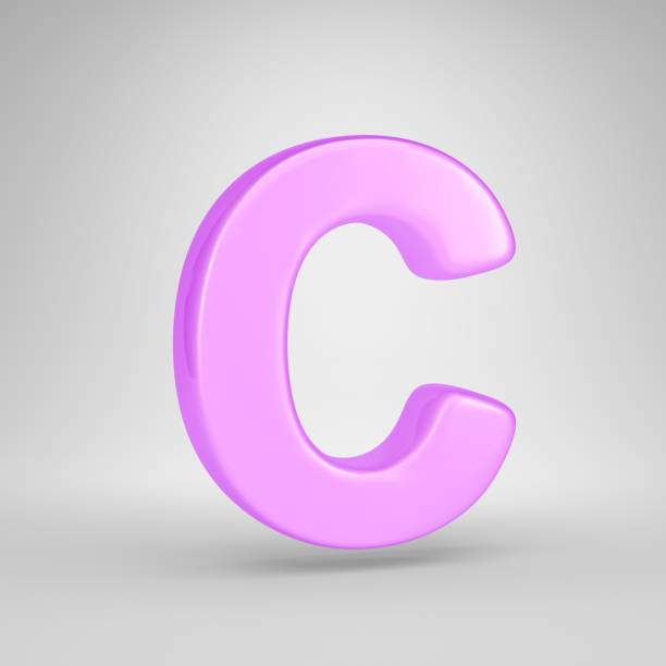 istock Glossy pink bubble gum letter C uppercase isolated on white background 1069961040
