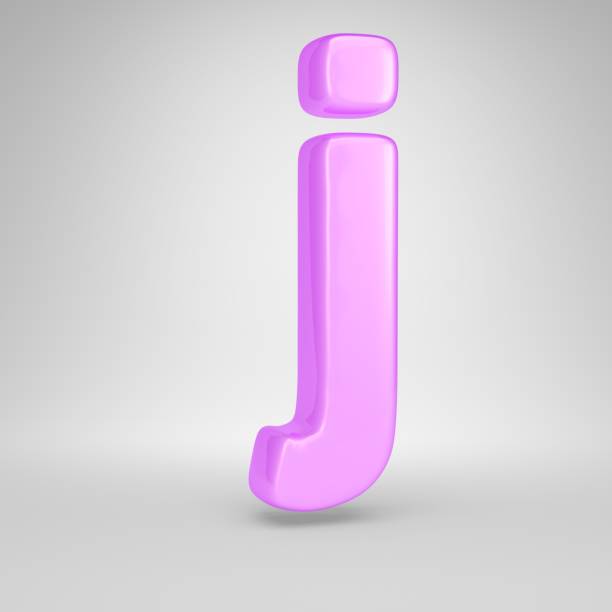 istock Glossy pink bubble gum letter J lowercase isolated on white background 1069961118