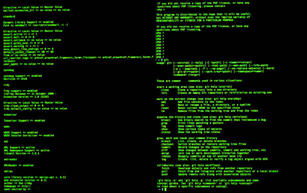 command line interface, front view, terminal command, cli. unix bash shell - unix imagens e fotografias de stock