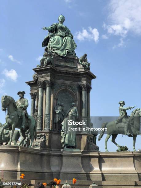 Empress Maria Theresia Monument Mariatheresienplatz Vienna Austria Stock Photo - Download Image Now