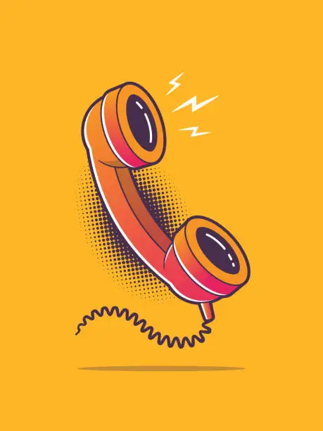 Vector illustration of Retro Phone