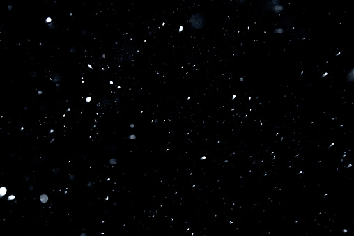 Snow texture on black background for overlay