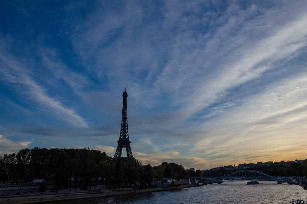 istock Eiffel tower at sunset , Paris, France 1069977442