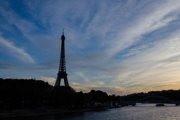 istock Eiffel tower at sunset , Paris, France 1069977460